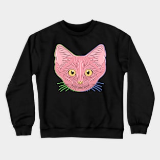 cute red sand cat face Crewneck Sweatshirt